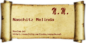Naschitz Melinda névjegykártya